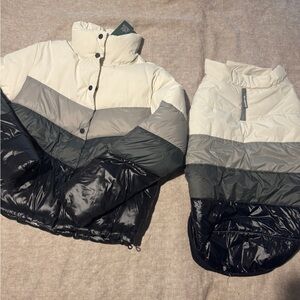 Matching puffer jacket set